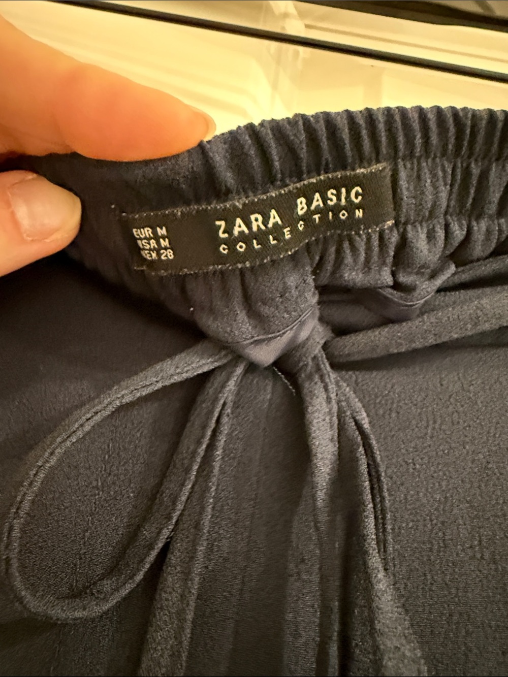Navy Drawstring Trousers - Picture 4 of 5